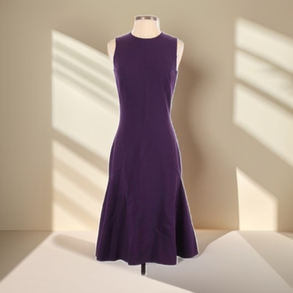 Michael Kors Collection Blackberry Wool Dress Size 4 - Picture 10 of 10